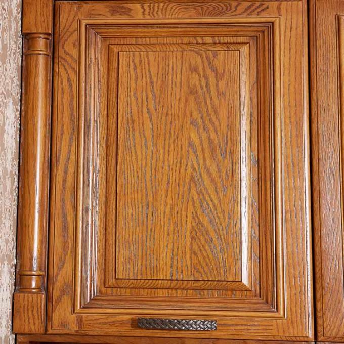 Brown Finished Door Panels Wooden Decorative Resin Cupboard