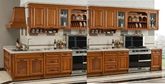 YADI Real Solid Wood Kitchen Cabinets Base Units ODM Moistureproof