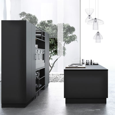 Black Matte Laminate Sheet Kitchen Cabinets Furniture Modular Kitchen Cabinets
