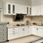 Wood PVC Cupboard 40mm Modern Luxury Modular Kitchen Cabinets