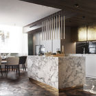 Luxury MFC MDF High End Kitchen Cabinet Maple For Villa