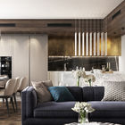 Luxury MFC MDF High End Kitchen Cabinet Maple For Villa