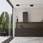 Unique Contemporary Design Matte Black Kitchen Cabinets PVC Kitchen Cabinets