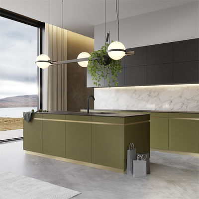 Waterproof Kitchen Furniture Modern Design  Kitchen Cabinets PVC Kitchen Cabinets