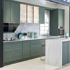 Classic Design ODM Matte Green Kitchen Cabinets PVC Wall Mounted Cabinets