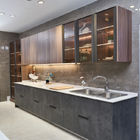 Luxury Grey Shaker PVC Modern Designs Kitchen Cabinet Sets PVC Kitchen Cabinets