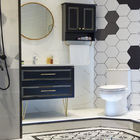 Waterproof Hotel Bathroom Vanity Cabinets ODM Simple Wash Basin Mirror