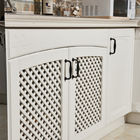 White Villa Kitchen Cabinet With Marble Design Countertop PVC Kitchen Cabinets