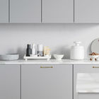 JOYEDA Popular PVC Kitchen Cabinets PVC Modular Kitchen Colours With Open Shelves