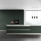 Modern PVC Kitchen Cabinets Wooden Cupboard Set Beveled Edge