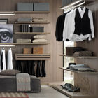 PVC Walk In Wardrobe Closet With Rotating Shoe Rack In Amoires