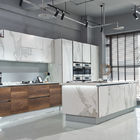 Quartz Stone Kitchen Cabinets Light Luxury Home Assembled Kitchen Cabinet