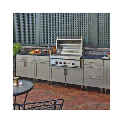 Outdoor BBQ Kitchen Cabinets Heat And Moisture Resistant