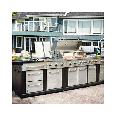 Pull Out Basket Outdoor Kitchen Cabinets Stainless Steel Material