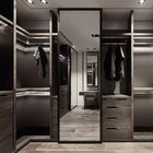 Modern Walk In Closet Furniture MDF Drawer 2.4m Bed Room Wardrobe Closets