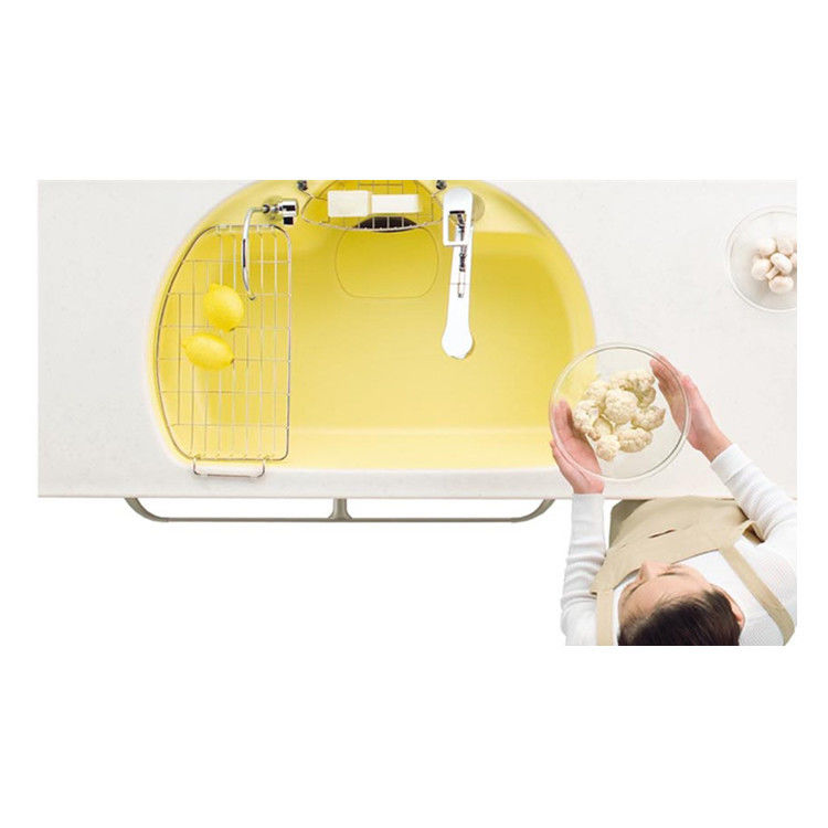 Rectangle Colorful Yellow ODM Artificial Stone Sink Basin