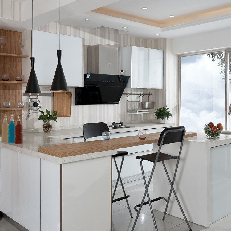 White Custom Made Kitchen Cabinets Solid Wood Modular Kitchen Cabinets
