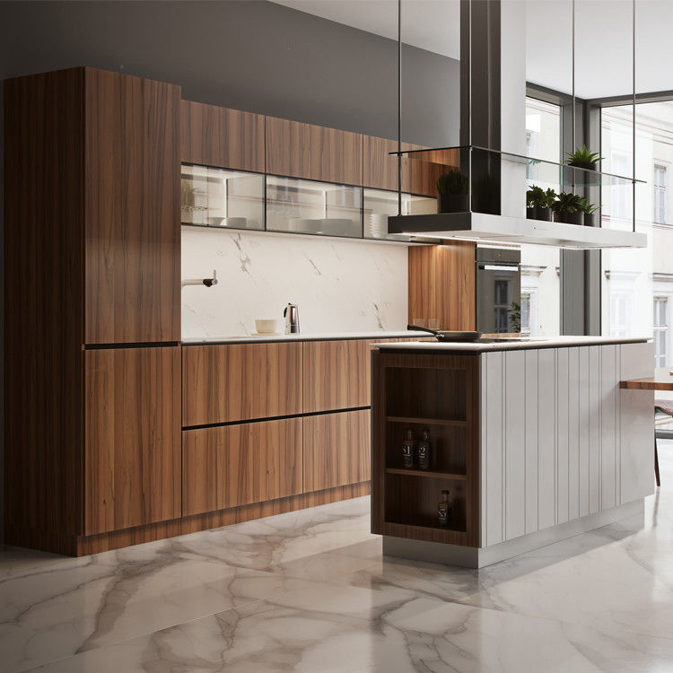 Waterproof Solid Wood Floor Cabinet Modular Kitchen Cabinets