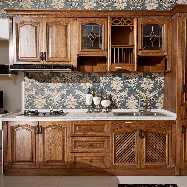 Home Furniture Whole Set Modern E0 Solid Wood Kitchen Cabinets Base Units