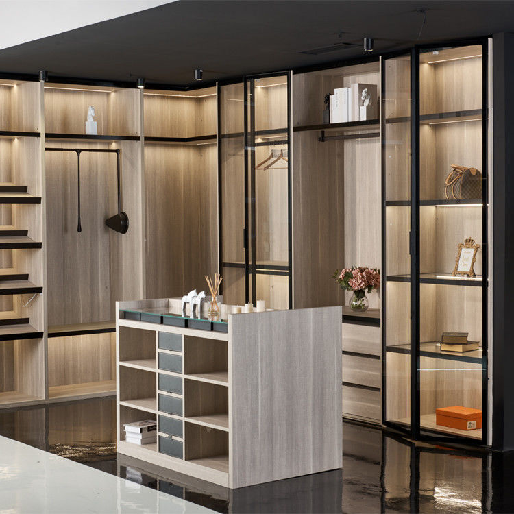 ODM Glass Door Wardrobes Modern Glass Closet