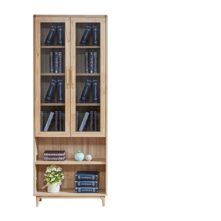 Modern Furniture Family Room Storage Cabinets Fitted Double Door Bookcase