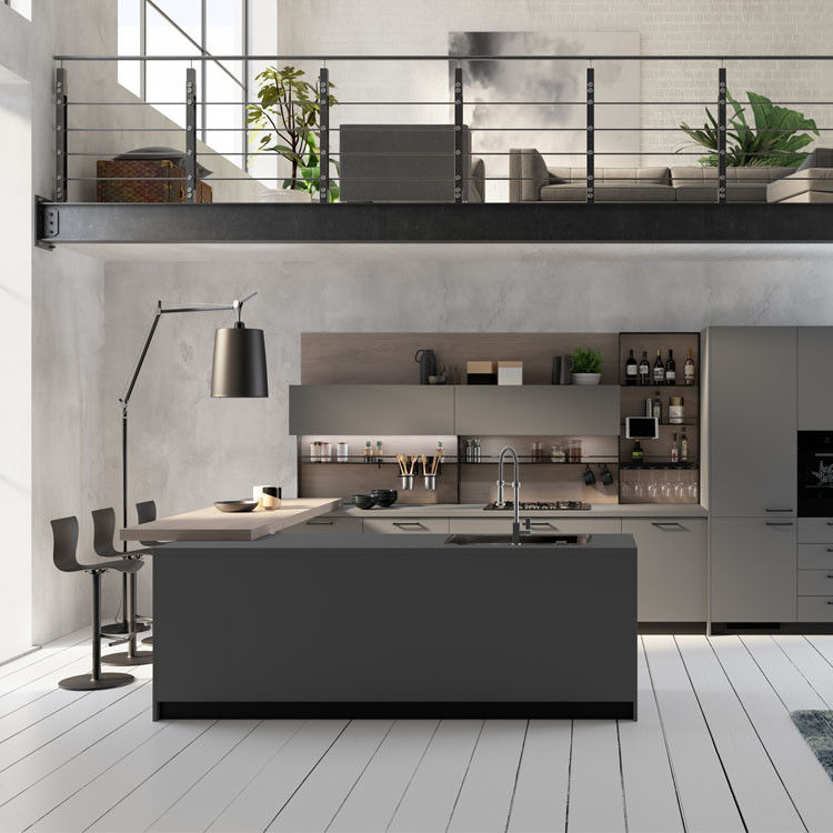 Economical PVC Modern Italian Cabinets Modern Wood Kitchen Cabinets