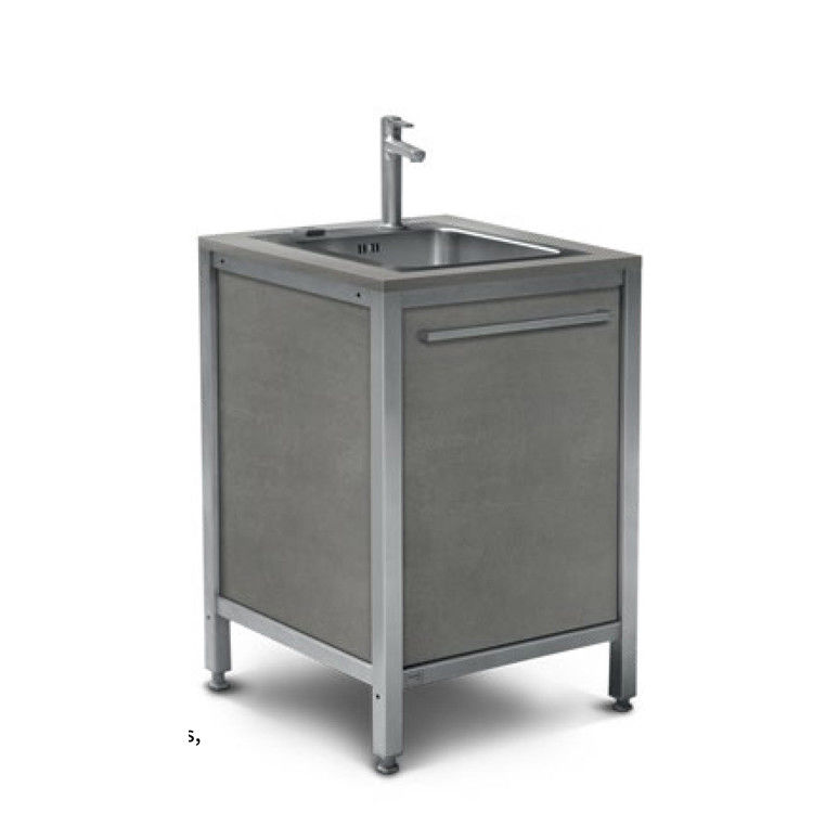 Moistureproof Aluminium 304SUS Modular Kitchen Cabinets With Wheels