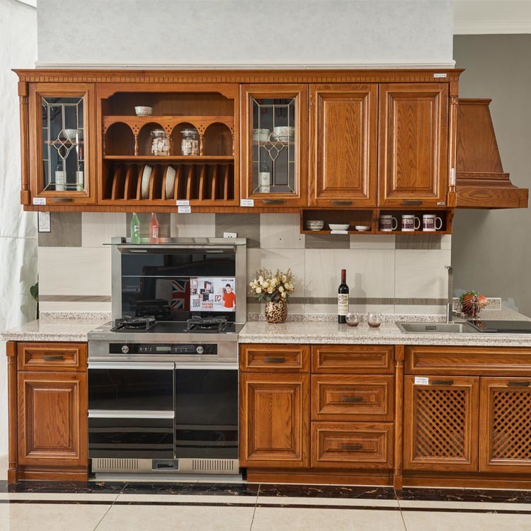 Luxury Classic E0 Solid Wood Kitchen, Does Anyone Make Solid Wood Kitchen Cabinets